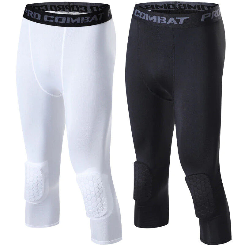 Premium Athletic Leggings with Padded Knees for Enhanced Performance and Protection