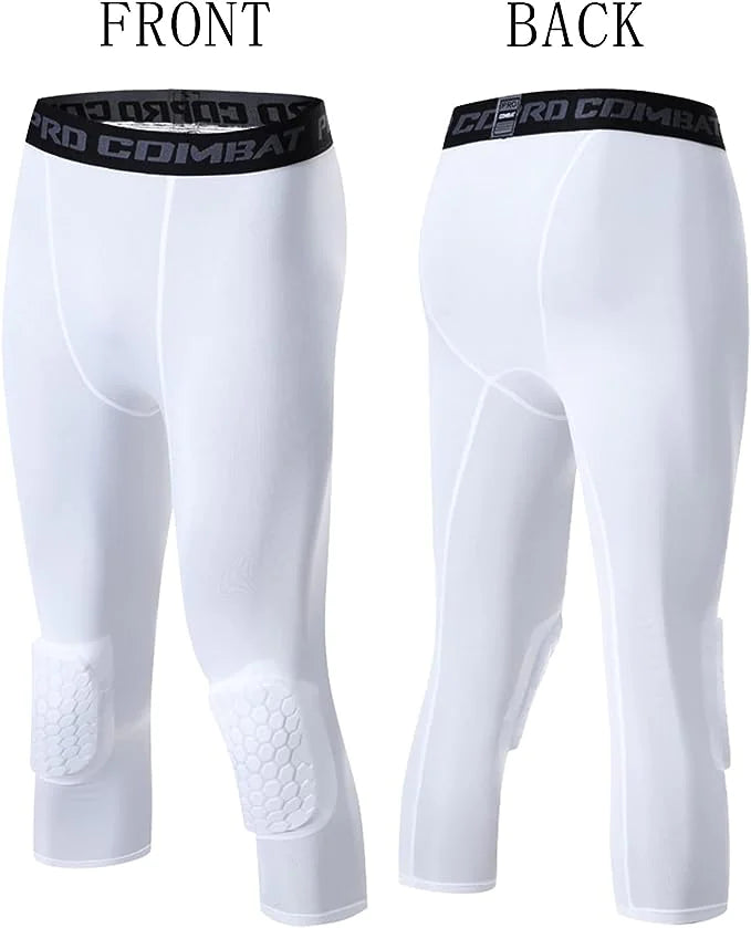 Premium Athletic Leggings with Padded Knees for Enhanced Performance and Protection
