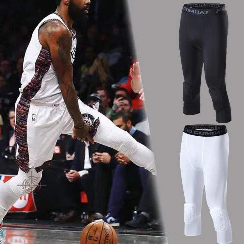 Premium Athletic Leggings with Padded Knees for Enhanced Performance and Protection