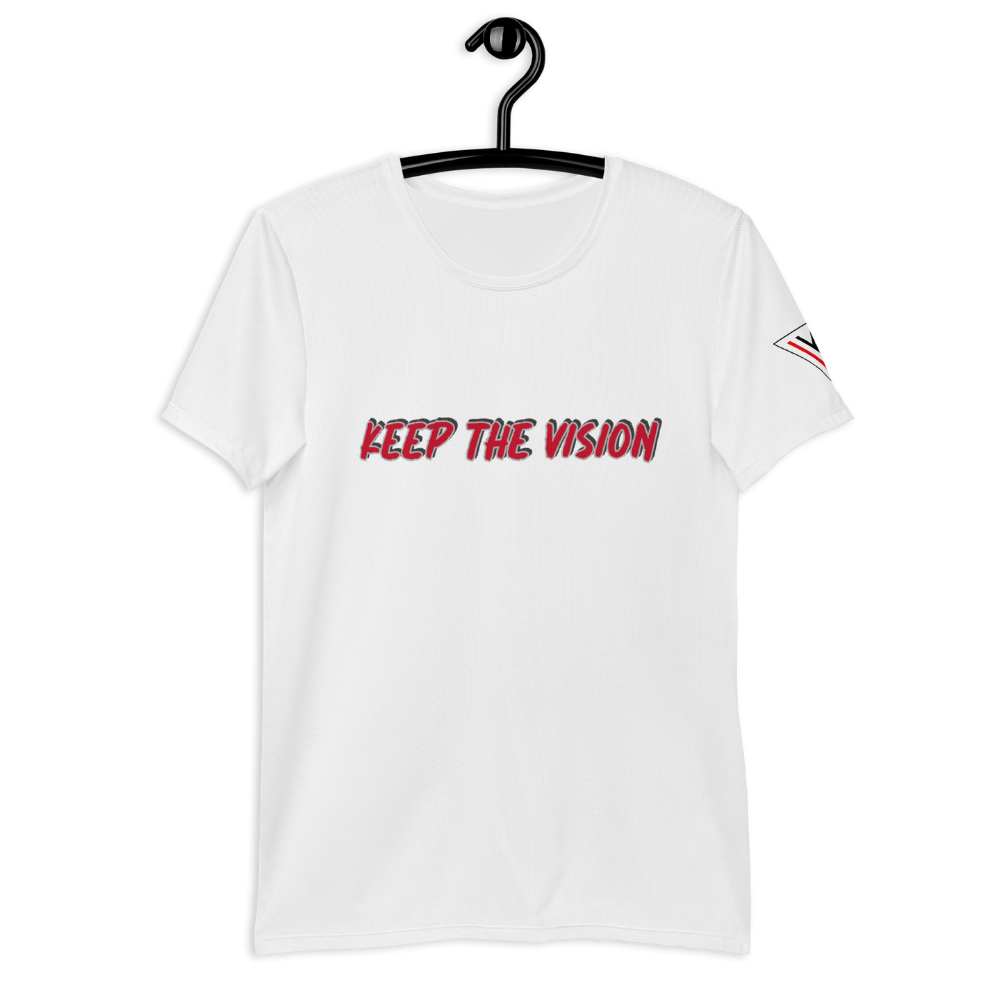 KTV Athletic Performance Tee - red on white