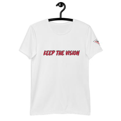 KTV Athletic Performance Tee - red on white