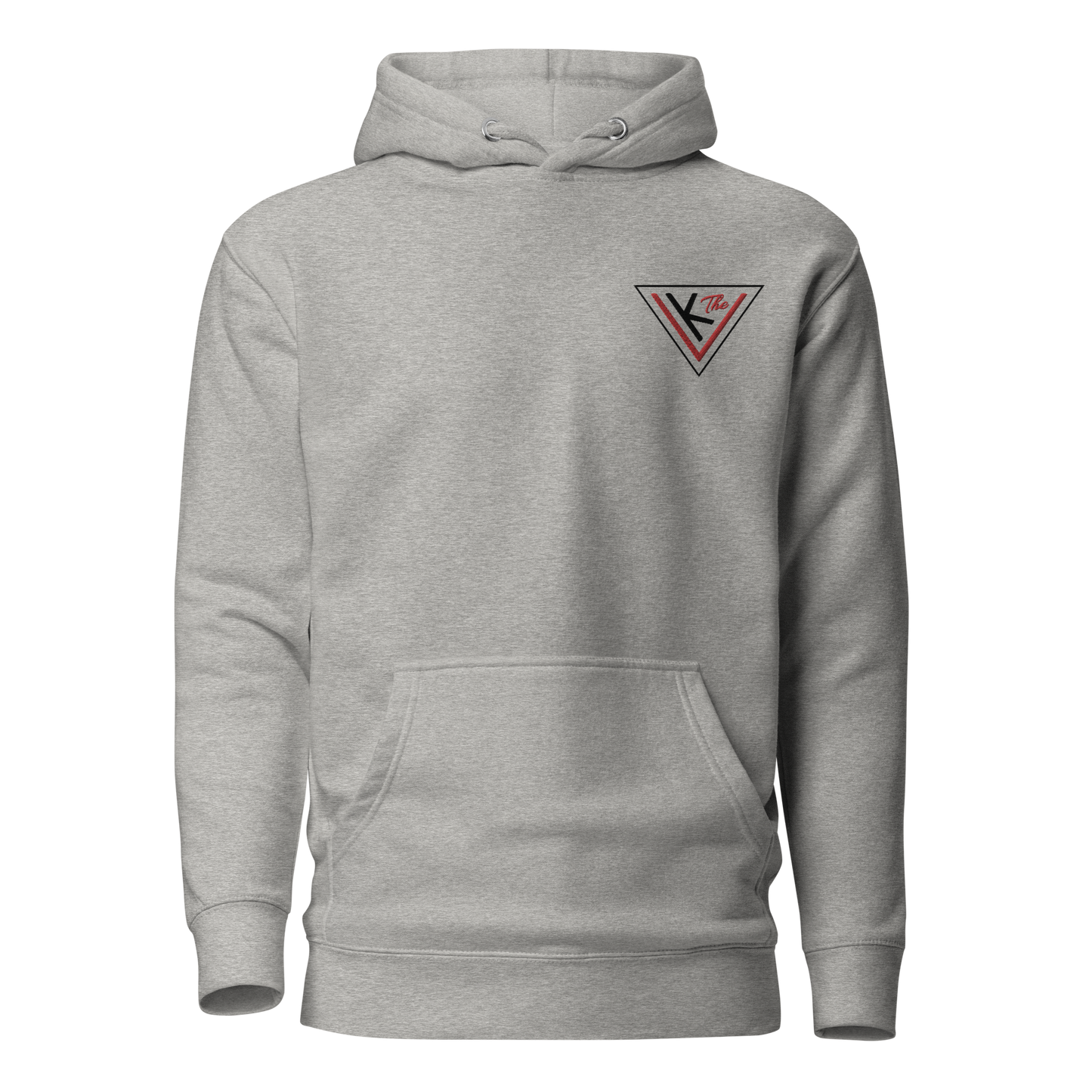 red on gray Unisex Hoodie