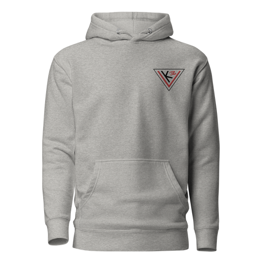 red on gray Unisex Hoodie