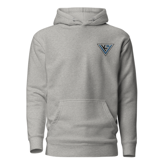 Blue on Gray Unisex Hoodie