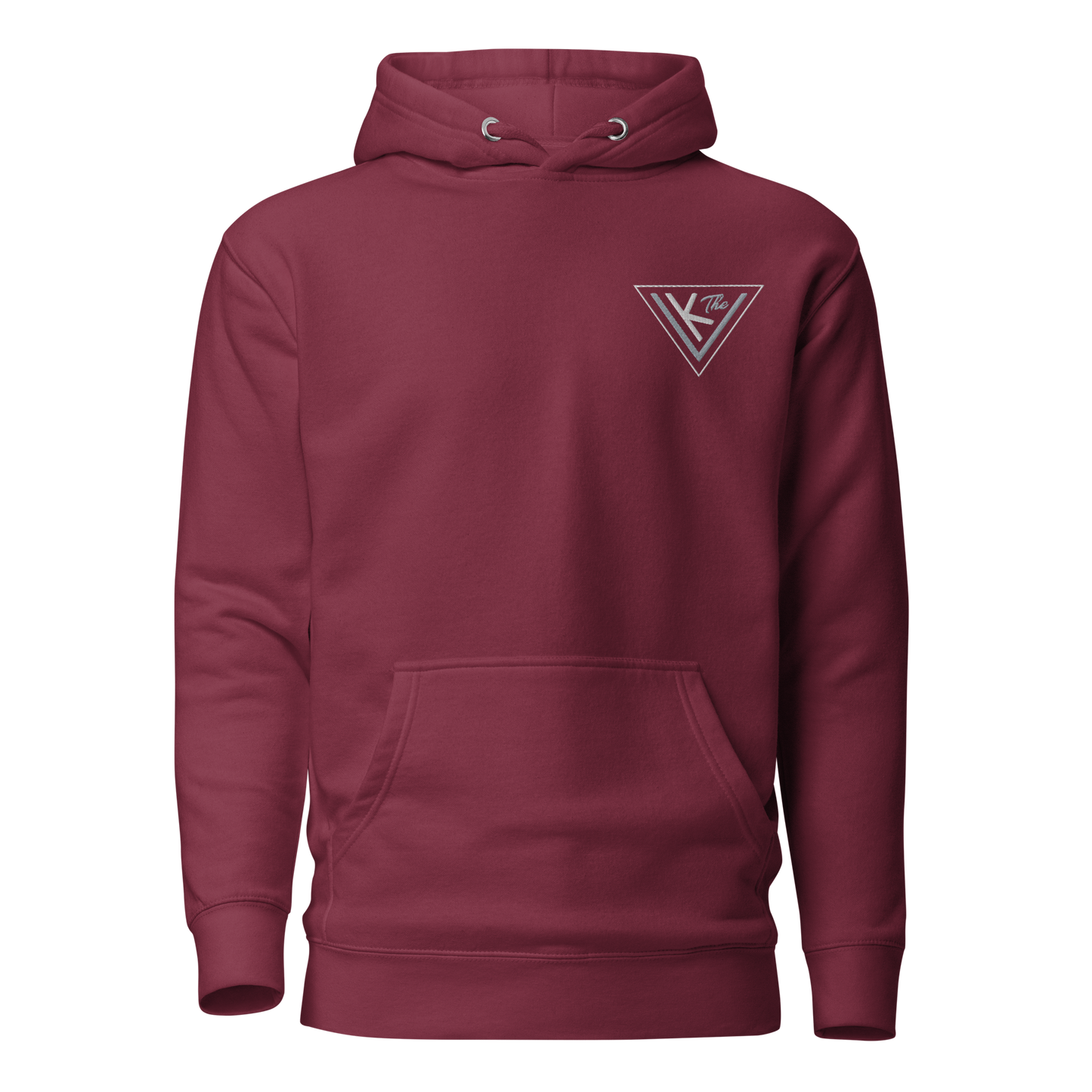 gray on maroon Unisex Hoodie