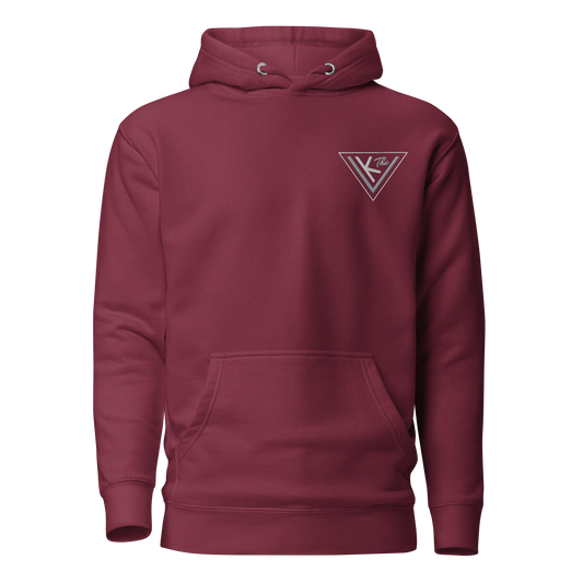 gray on maroon Unisex Hoodie